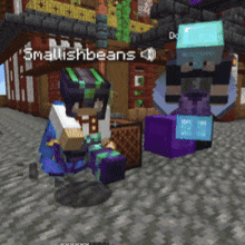 a screenshot of a minecraft game with the name smallishbeans