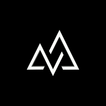 a black background with a triangle that looks like the letter a