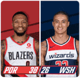 Portland Trail Blazers (38) Vs. Washington Wizards (26) First-second Period Break GIF - Nba Basketball Nba 2021 GIFs
