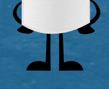 a cartoon character with black arms and legs