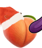 Christmas Peach Sticker - Christmas Peach Eggplant Stickers