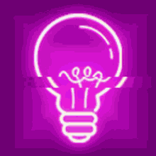 lighted publicity light bulb glitch neon lights purple