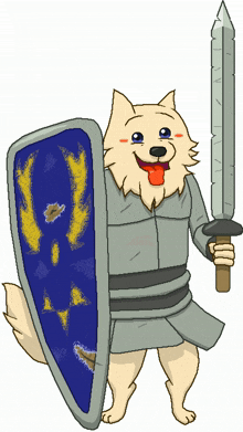 dog armor armour sword shield