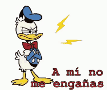 A Mí No Me Engañas GIF - Pato Donald A Mi No Me Engañas Molesto GIFs