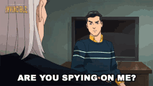 Are You Spying On Me Mark Grayson GIF - Are You Spying On Me Mark Grayson Invincible GIFs