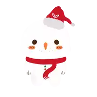 a snowman with a santa hat and scarf