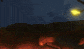 a computer generated image of a robot with glowing lights around it