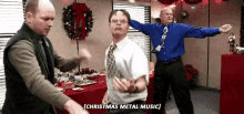 Christmas Metal Music Me Office Dwight GIF - Christmas Metal Music Me Office Dwight GIFs