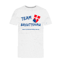 a white t-shirt with team brigittenau on it