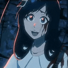 Bambina Smiles While Bleeding From Her Right Eye With Happy Eyes GIF