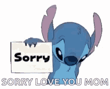Sorry I Love You Mom GIF - Sorry I Love You Mom Stitch GIFs
