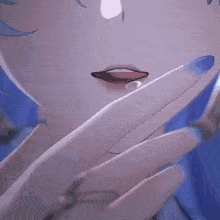 a close up of a person 's mouth with a smile