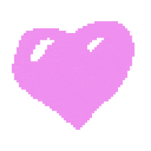 a pixel art drawing of a pink heart