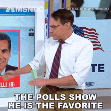 the polls show he is the favorite steve kornacki msnbc surveys show he is the favorite he is at the top of the polls