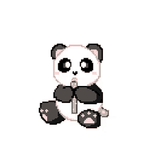 anime panda cute kawaii bamboo