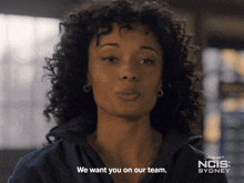 We Want You On Our Team Michelle Mackey GIF - We Want You On Our Team Michelle Mackey Ncis Sydney GIFs