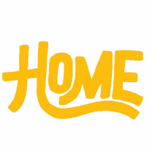 home stay home stay safe yellow house