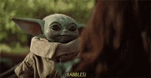 Baby Yoda Babbles GIF