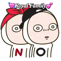 a cartoon of a boy and a girl with the words royal family written on the bottom