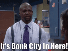 B99 Terry Jeffords GIF - B99 Terry Jeffords Its Bonk City In Here GIFs