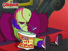 Eating Ice Cream Dr Zalost GIF - Eating Ice Cream Dr Zalost Courage The Cowardly Dog GIFs