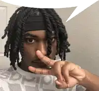 a man with dreadlocks wearing a headband and a shirt that says adidas