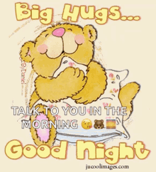 Good Night Big Hugs GIF
