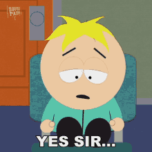 Yes Sir Butters Stotch GIF - Yes Sir Butters Stotch South Park GIFs