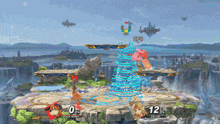 a screenshot of a video game with duck hunt and zelda