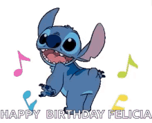 Stitch Happy Birthday Felicia GIF - Stitch Happy Birthday Felicia GIFs