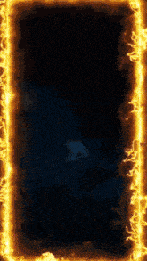 a dark background with a fire border that says ' i love you '