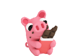 Rosa Pig Chocolate Sticker - Rosa Pig Chocolate Wants Some Stickers
