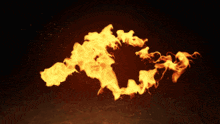 a large flame that looks like a cloud