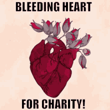 Bleeding Heart For Charity GIF - Bleeding Heart Heart Rose GIFs