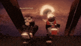 two roblox characters sitting next to each other with azraelhelicat written on the bottom