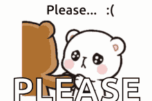 please cute bear sad