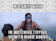 Marie Kondo Blind Fold GIF