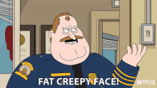Fat Creepy Face Chief Randall Crawford GIF