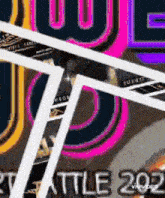 a colorful graphic with the words battle 2021 written on it .