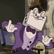 Surprised King Dice GIF - Surprised King Dice The Cuphead Show GIFs