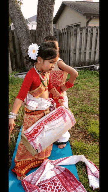 Bihu Indian Traditional dress of Assam with cultural bihu dance by Assamese  girl. vector illustration Stock Vector | Adobe Stock
