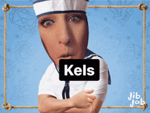 a man in a sailor outfit with the word kels on his chest