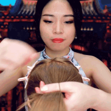 ponytail tingting asmr royal chinese hairstyling asmr hair hairstyling