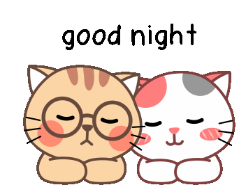 Goodnight Cat Sticker - Goodnight Cat Cute Stickers