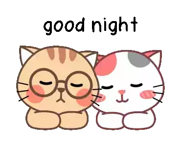 Goodnight Cat Sticker - Goodnight Cat Cute Stickers
