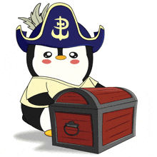 gold one piece penguin captain pirate
