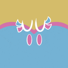 a cartoon drawing of a monster with a smiley face