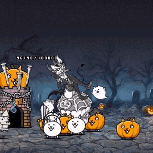 ハロウィン にゃんこ大戦争 GIF - ハロウィン にゃんこ大戦争 超ネコ祭 - Discover & Share GIFs