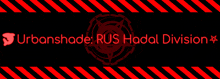 a sign that says urbanshade rus hadal division