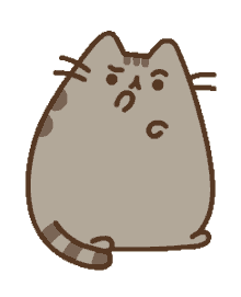 what pusheen thinking confused cat